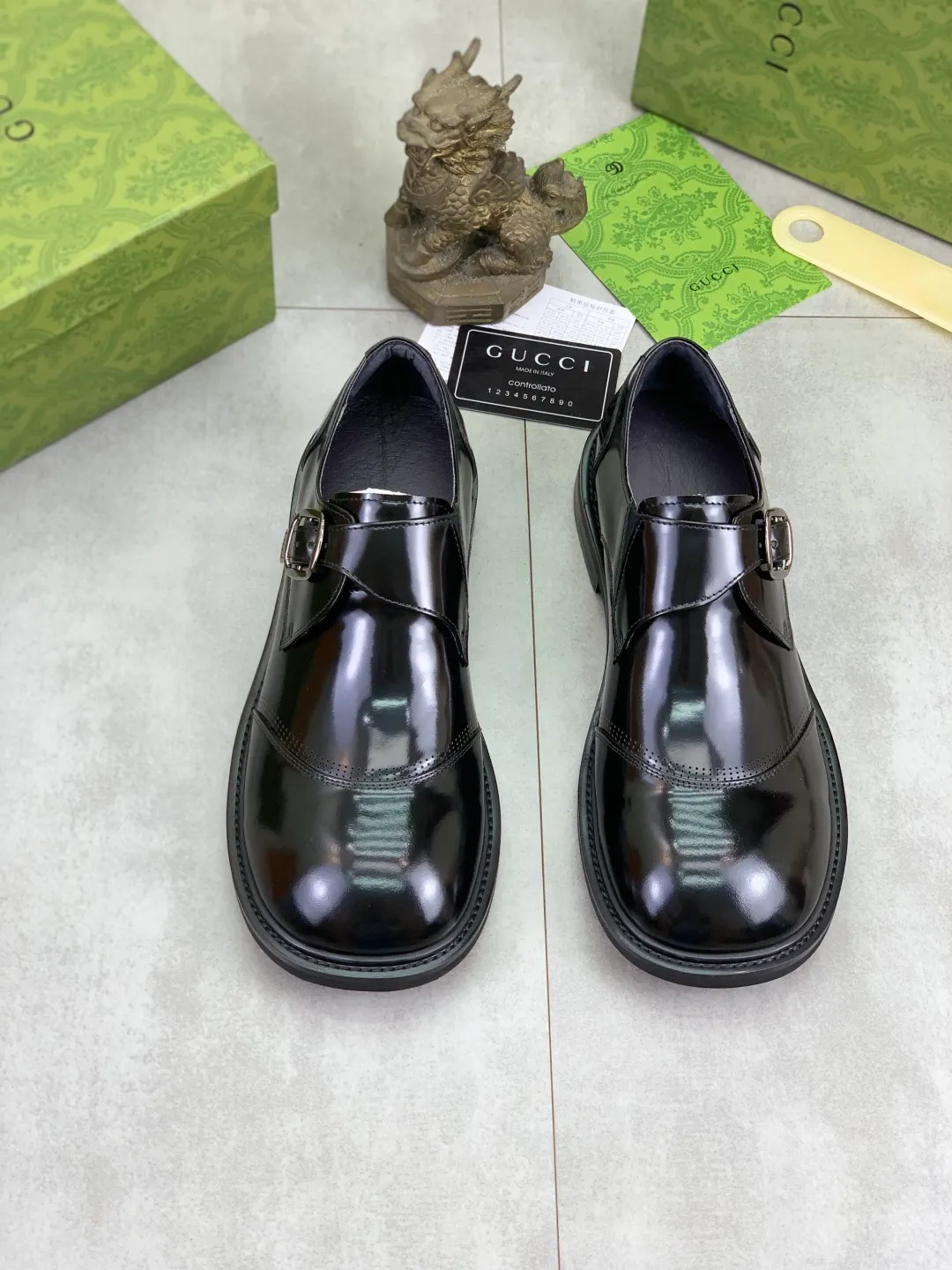 Men's Men's Shoes 💰P580 [New Style] 💰💎💎💎 [Gucci] GUCCI high-end men's formal business leather shoes, original order 1:1! Original imported high-end calfskin, original metal buckle, imported first-layer pigskin lining for feet, original high-end outsole, men's shoe size: 38-44